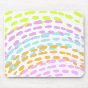 Neon 80's colours in animal print mouse pad