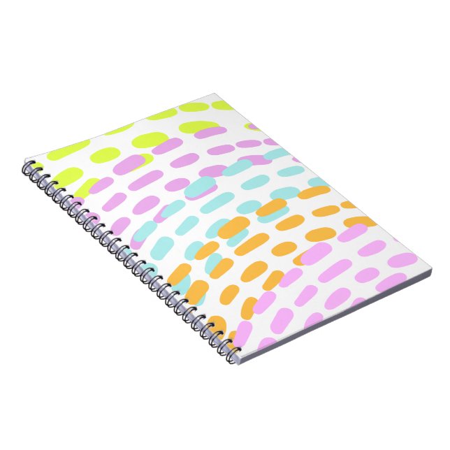 Neon 80's colours in animal print notebook (Right Side)