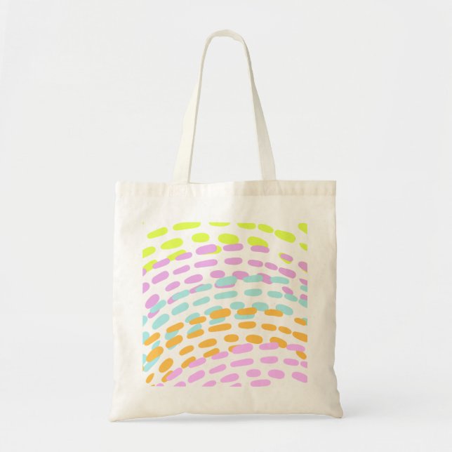 Neon 80's colours in animal print tote bag (Front)