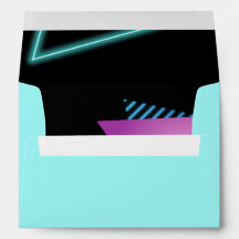 Neon 80s Party Editable Envelope 80s theme party