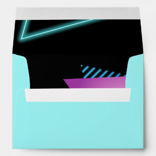 Neon 80s Party Editable Envelope 80s theme party