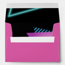Neon 80s Party Editable Envelope 80s theme party