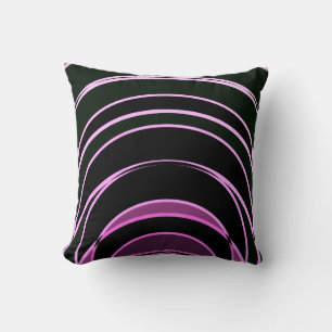 Neon Abstract Black Moroccan Historic Gate 7 Cushion