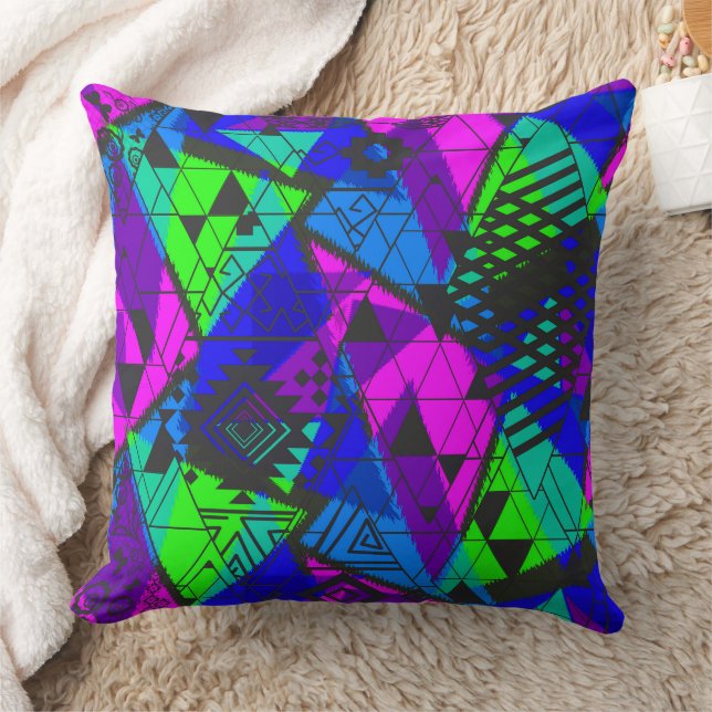 Neon abstract . cushion (Blanket)