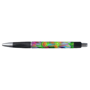 Neon Abstract Daisies with Vivid Colours