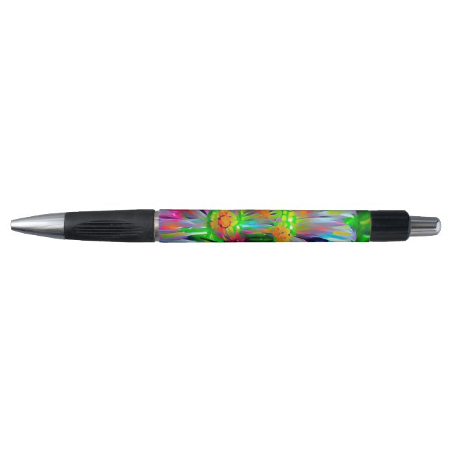 Neon Abstract Daisies with Vivid Colours (Front)