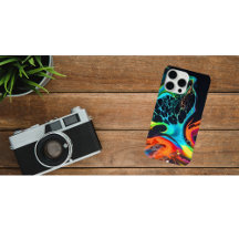 Neon Abstract Fluid Art Phone Case