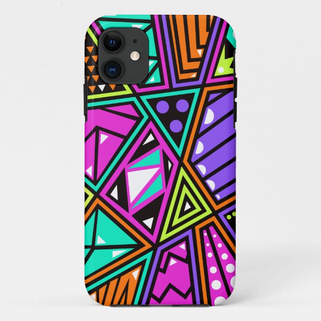 neon abstract phone case (Back)