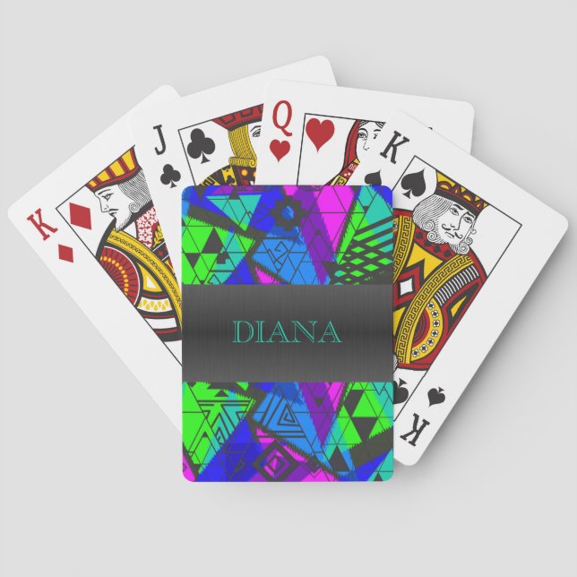 Neon abstract .  playing cards (Back)
