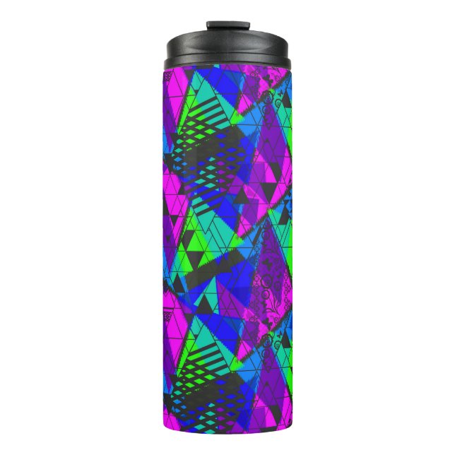 Neon abstract . thermal tumbler (Front)