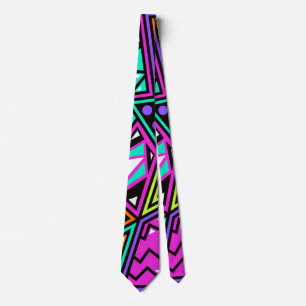 neon abstract tie
