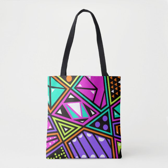 neon abstract tote bag (Front)
