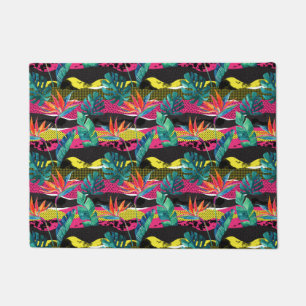 Neon Abstract Tropical Texture Pattern Doormat