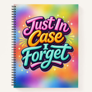 Neon Abstract with Fun Text Notebook