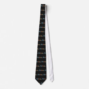 Neon African Elephant Walk Tie