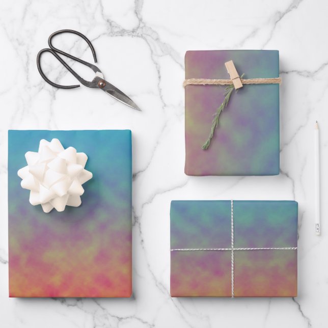 Neon Afterlight Wrapping Paper Sheet (Front)