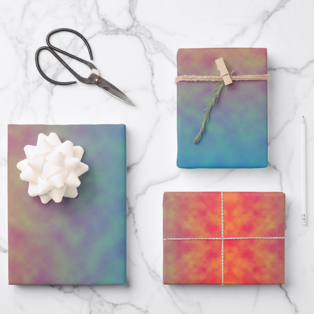 Neon Afterlight Wrapping Paper Sheet (Front)