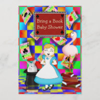 Neon Alice & Flamingo Bring a Book Baby Shower