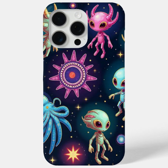 Neon Alien Creatures iPhone/iPad Case  (Back)