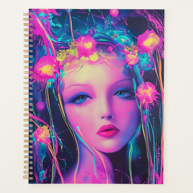 Neon Alien Goddess  Planner (Front)