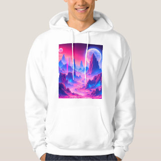 Neon Alien Planet Hoodie | Sci-Fi Cosmic Apparel