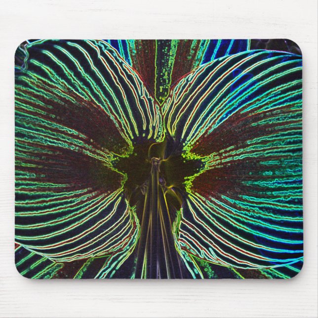 Neon Amaryllis Mouse Pad (Front)