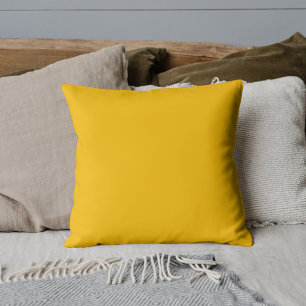 Neon Amber Solid Colour Classic Cushion