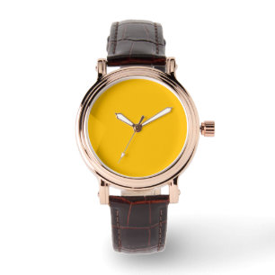Neon Amber Solid Colour Classic Watch