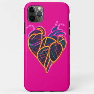Neon Anatomical Heart Hoodie Artistic Botanical iPhone 11 Pro Max Case