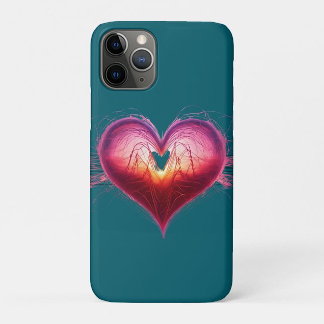 Neon Anatomical Heart iPhone / iPad case (Back)