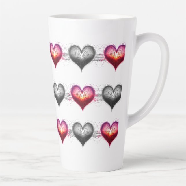 Neon Anatomical Heart iPhone / iPad case Latte Mug (Right)