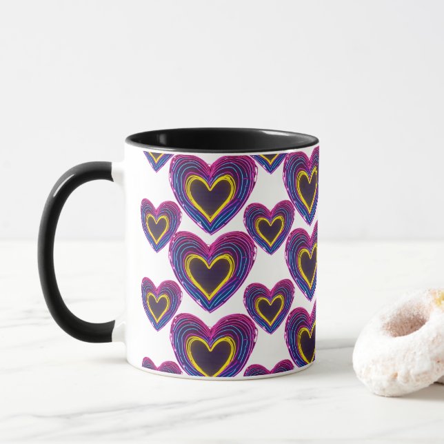 Neon Anatomical Heart iPhone / iPad case Mug (With Donut)