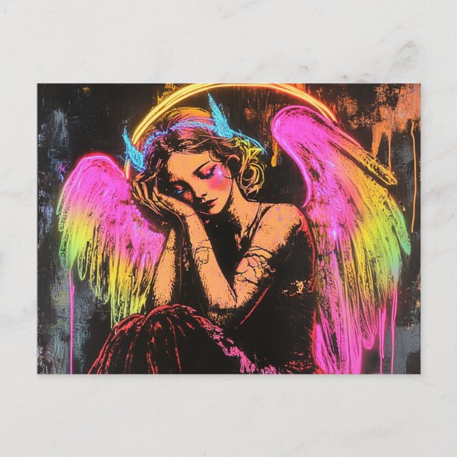 Neon Angel Postcard (Front)