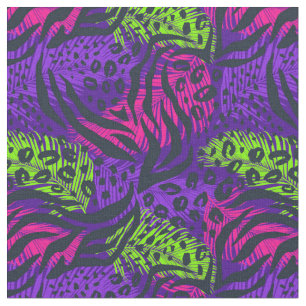 Neon Animal Print Fabric