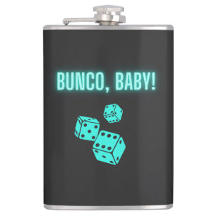 Neon Aqua Bunco Baby Hip Flask
