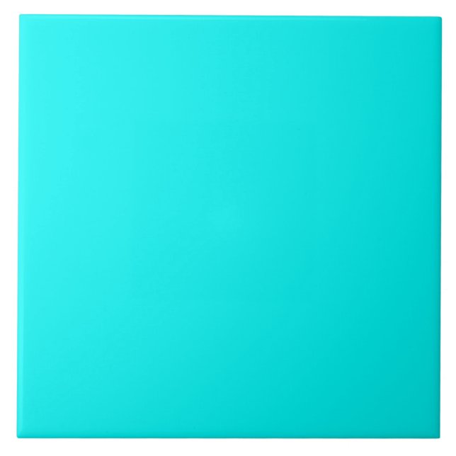 Neon Aqua Ceramic Tile (Front)
