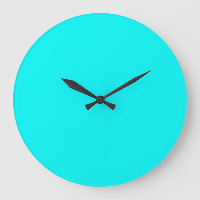 Neon Aqua Large Clock (Front)