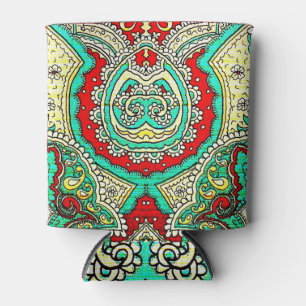 Neon arabesque ornament: 80s style. can cooler