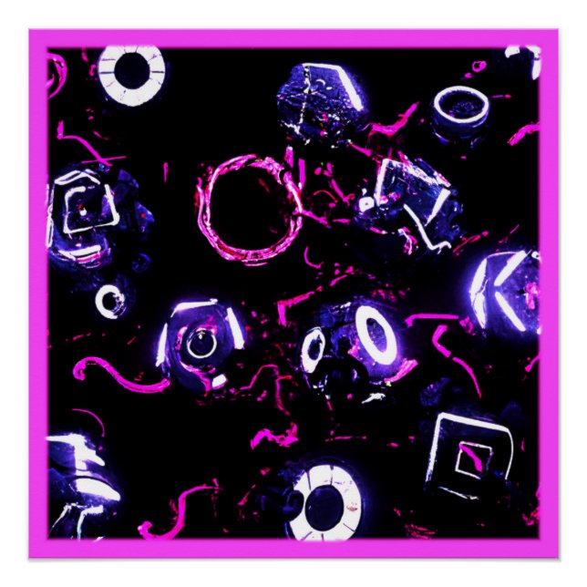 Neon Art Design. Buy Now Poster (Front)