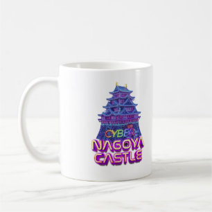 Neon art of "Nagoya Castle" in cyberpunk style Coffee Mug