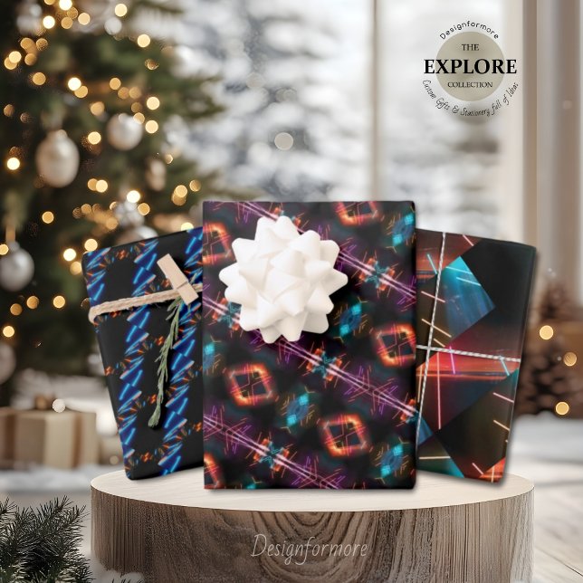 Neon artistic modern WRAPPING PAPER SHEETS (Creator Uploaded)