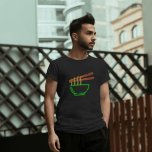 Neon Asian Noodle Bowl T-Shirt