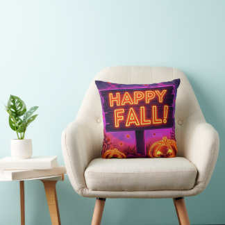 Neon Autumn Mug – Happy Fall Leaves Cushion