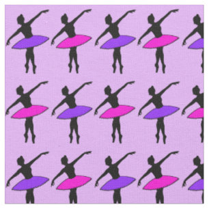 Neon Ballerina Pink Purple Recital Ballet Dance Fabric