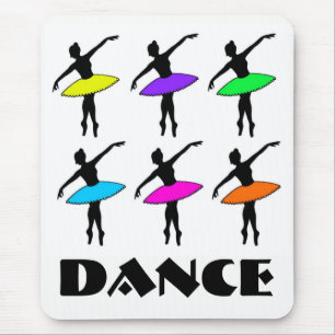 Neon Ballerinas Ballet Tutu Dance Teacher Pointe Mouse Pad