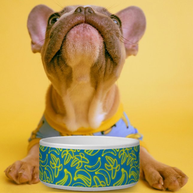 Neon Bananas blue  Bowl (Creator Uploaded)