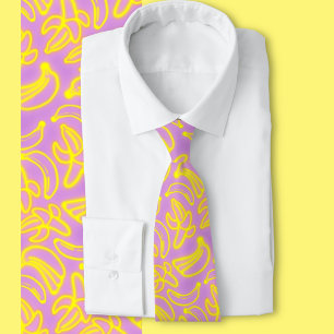 Neon Bananas purple  Tie