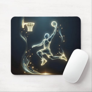 Neon Basketball Player Mouse Pad