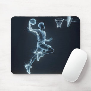 Neon Basketball Player  Mouse Pad