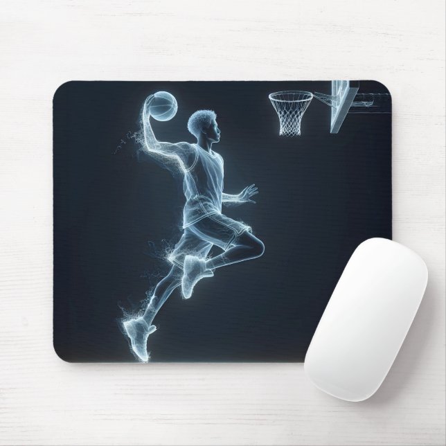 Neon Basketball Player  Mouse Pad (With Mouse)